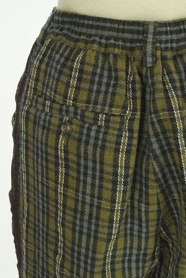 CUBE SUGAR（キューブシュガー）の古着「サイド切替チェック柄テーパードパンツ（パンツ）」大画像５へ