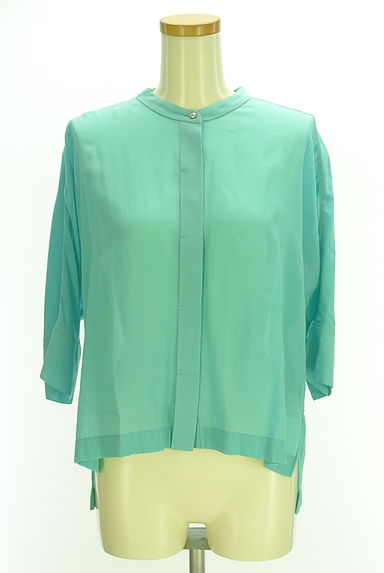 LOUNIE（ルーニィ）の古着「7分袖バンドカラーシアーブラウス（ブラウス）」大画像１へ