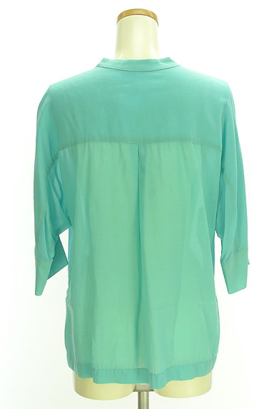 LOUNIE（ルーニィ）の古着「7分袖バンドカラーシアーブラウス（ブラウス）」大画像２へ