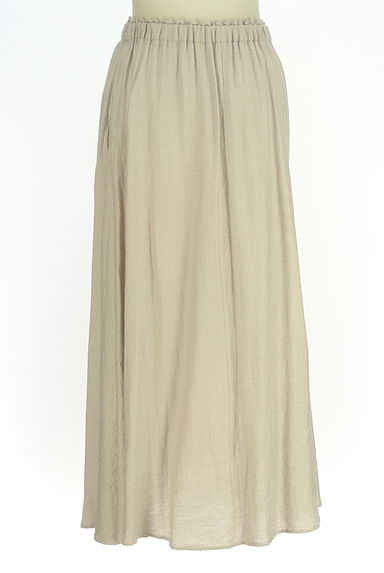 LAUTREAMONT（ロートレアモン）の古着「リネン混ロングフレアスカート（ロングスカート・マキシスカート）」大画像２へ