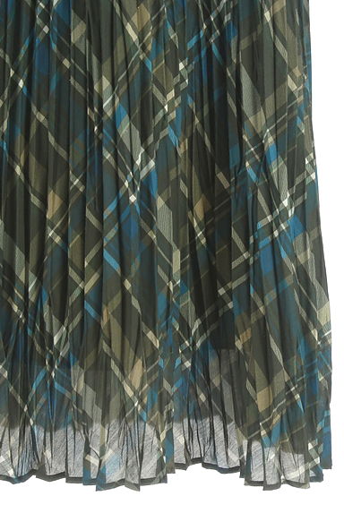 LAUTREAMONT（ロートレアモン）の古着「チェック柄シワプリーツロングスカート（ロングスカート・マキシスカート）」大画像５へ