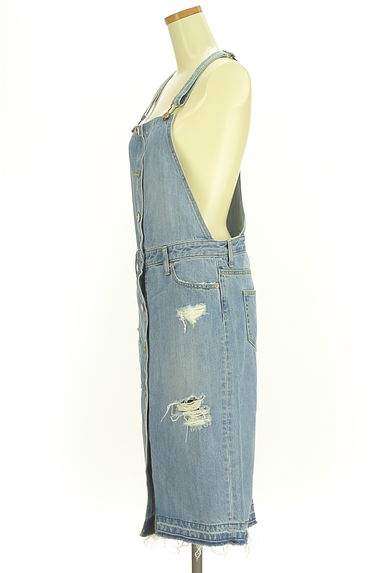 クリックで大画像表示 AZUL BY MOUSSY(アズールバイマウジー)の古着「ミモレ丈デニムサロペットスカート(オーバーオール・サロペット)」大画像3へ