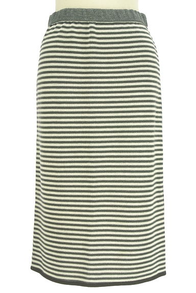 AZUL BY MOUSSY（アズールバイマウジー）の古着「膝丈ボーダーニットスカート（スカート）」大画像１へ