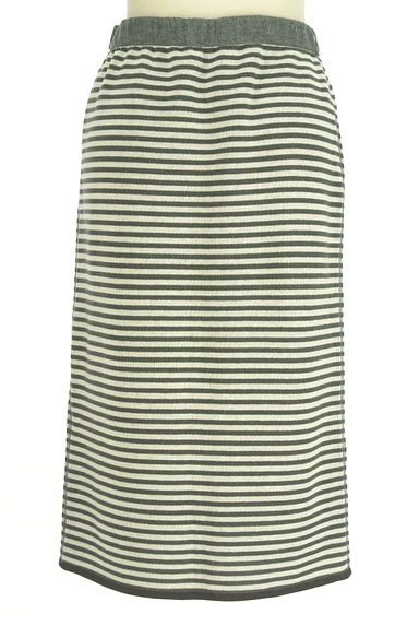 AZUL BY MOUSSY（アズールバイマウジー）の古着「膝丈ボーダーニットスカート（スカート）」大画像２へ