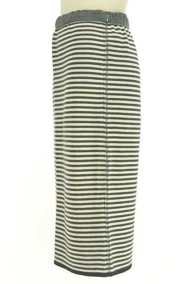 AZUL BY MOUSSY（アズールバイマウジー）の古着「膝丈ボーダーニットスカート（スカート）」大画像３へ