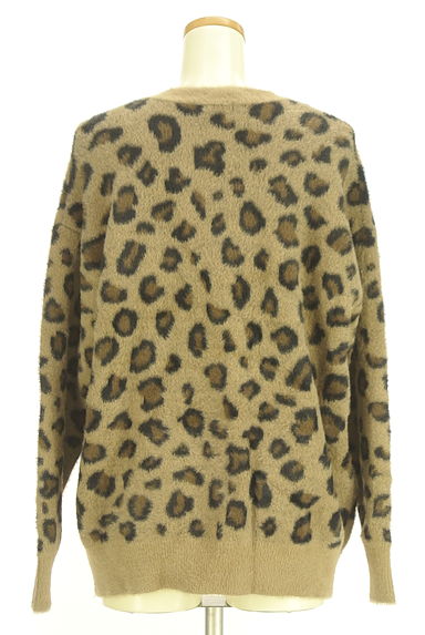 BARNYARDSTORM（バンヤードストーム）の古着「レオパード柄シャギーニットカーディガン（カーディガン・ボレロ）」大画像２へ