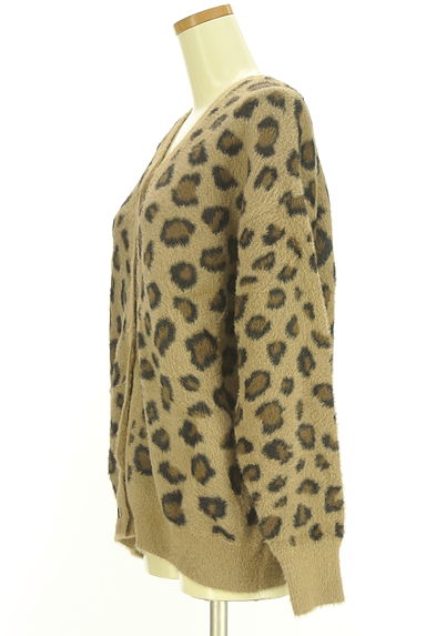 BARNYARDSTORM（バンヤードストーム）の古着「レオパード柄シャギーニットカーディガン（カーディガン・ボレロ）」大画像３へ