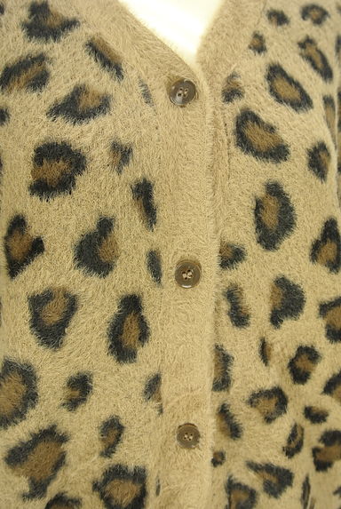 BARNYARDSTORM（バンヤードストーム）の古着「レオパード柄シャギーニットカーディガン（カーディガン・ボレロ）」大画像４へ