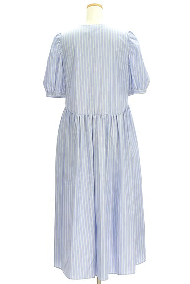 EPOCA THE SHOP（エポカ ザ ショップ）の古着「ストライプ柄パフスリーブワンピース（ワンピース・チュニック）」大画像２へ