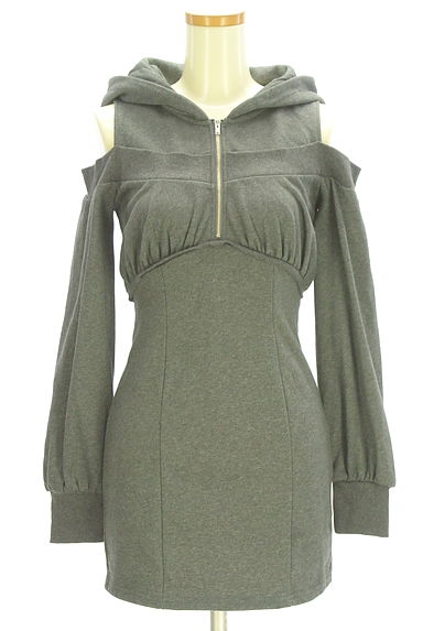 RESEXXY（リゼクシー）の古着「オープンショルダースウェットミニワンピ（ワンピース・チュニック）」大画像１へ