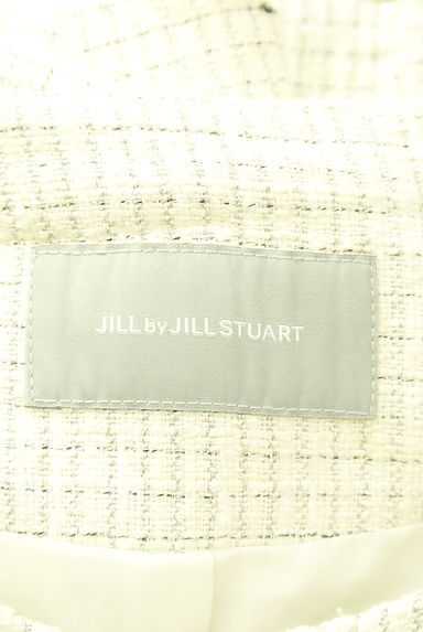 JILL by JILLSTUART（ジルバイジルスチュアート）の古着「ラメチェックノーカラーツイードジャケット（ジャケット）」大画像６へ
