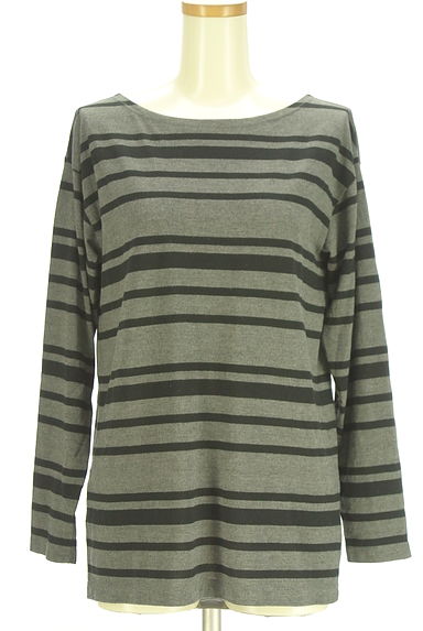 クリックで大画像表示 Ungrid(アングリッド)の古着「マルチボーダーボートネックロンT(Tシャツ)」大画像1へ