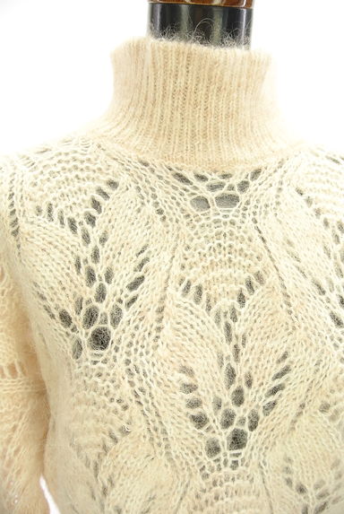qualite（カリテ）の古着「モヘヤ混ハイネック透かしニット（セーター）」大画像４へ