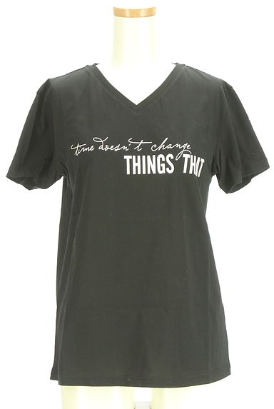 INDIVI（インディヴィ）の古着「VネックロゴTシャツ（Ｔシャツ）」大画像１へ