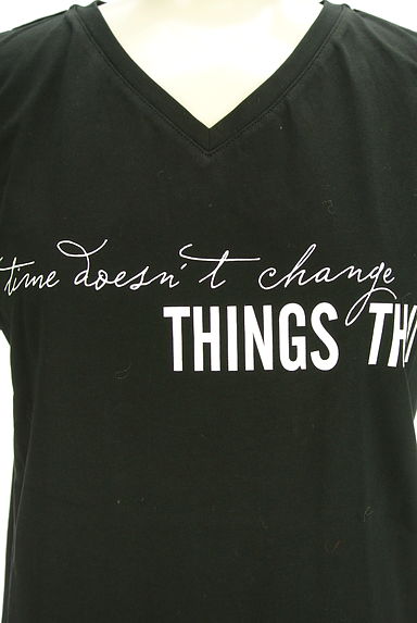 INDIVI（インディヴィ）の古着「VネックロゴTシャツ（Ｔシャツ）」大画像４へ