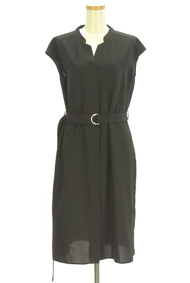 NATURAL BEAUTY BASIC（ナチュラルビューティベーシック）の古着「ベルト付き膝下丈スキッパーシャツワンピース（ワンピース・チュニック）」大画像１へ