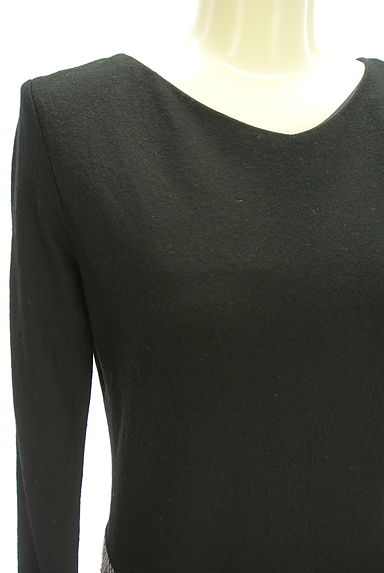 UNTITLED（アンタイトル）の古着「異素材切替膝丈フレアワンピース（ワンピース・チュニック）」大画像４へ