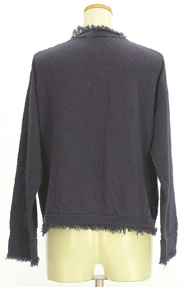 クリックで大画像表示 Stola.(ストラ)の古着「フリンジコットンニットカーディガン(カーディガン・ボレロ)」大画像2へ