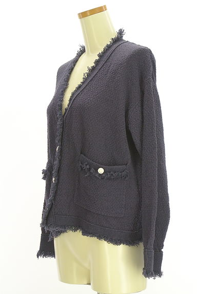 クリックで大画像表示 Stola.(ストラ)の古着「フリンジコットンニットカーディガン(カーディガン・ボレロ)」大画像3へ