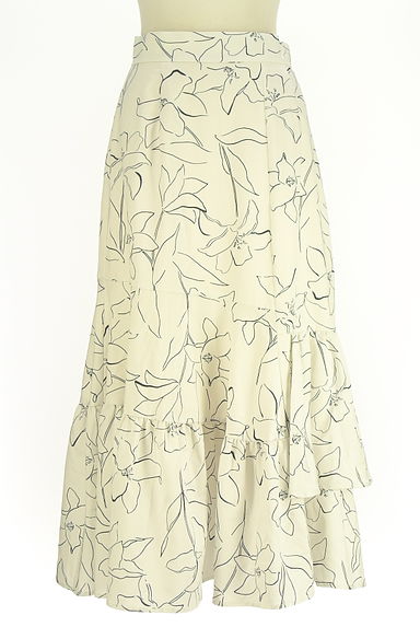 Stola.（ストラ）の古着「花柄ティアードサテンロングスカート（ロングスカート・マキシスカート）」大画像１へ