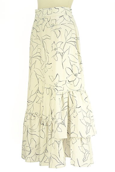 Stola.（ストラ）の古着「花柄ティアードサテンロングスカート（ロングスカート・マキシスカート）」大画像３へ