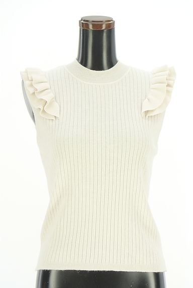 WILLSELECTION（ウィルセレクション）の古着「バックレースアップ肩フリルニット（ニット）」大画像１へ