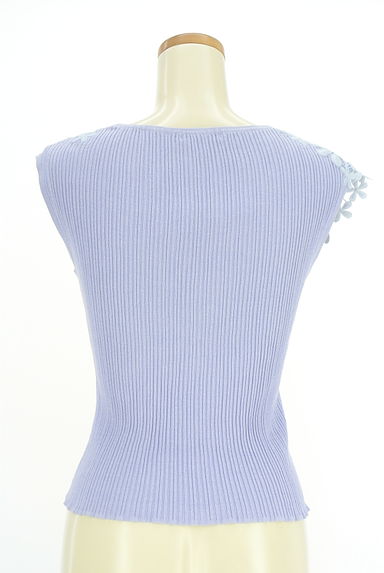 WILLSELECTION（ウィルセレクション）の古着「ヨーク花モチーフ刺繍ノースリリブニットトップス（ニット）」大画像２へ