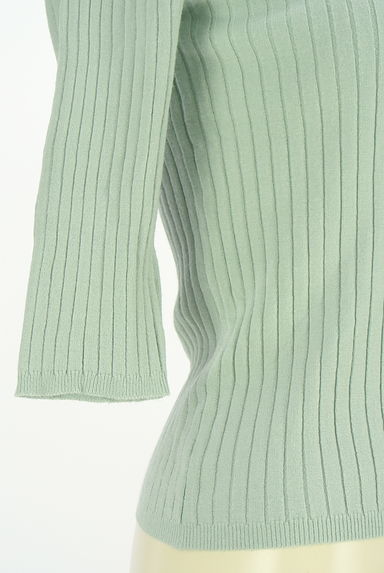 WILLSELECTION（ウィルセレクション）の古着「左肩リボン付きオープンショルダー6分袖リブニットトップス（ニット）」大画像５へ