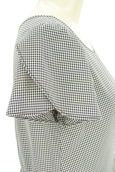 WILLSELECTION（ウィルセレクション）の古着「リボン付きチェックペプラムブラウス（カットソー・プルオーバー）」大画像４へ