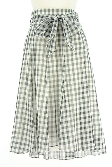 WILLSELECTION（ウィルセレクション）の古着「ミディ丈ギンガムチェック柄シアースカート（スカート）」大画像１へ
