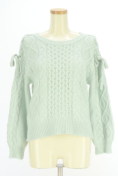 WILLSELECTION（ウィルセレクション）の古着「肩レースアップケーブル編みニットトップス（セーター）」大画像１へ