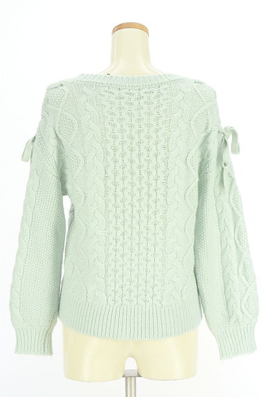 WILLSELECTION（ウィルセレクション）の古着「肩レースアップケーブル編みニットトップス（セーター）」大画像２へ