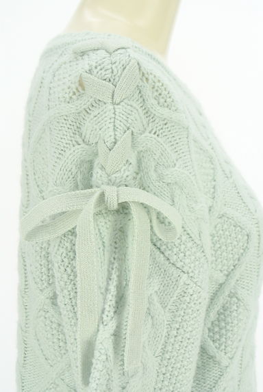 WILLSELECTION（ウィルセレクション）の古着「肩レースアップケーブル編みニットトップス（セーター）」大画像５へ