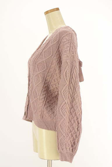 WILLSELECTION（ウィルセレクション）の古着「後ろレースアップケーブル編みニットカーディガン（カーディガン・ボレロ）」大画像３へ