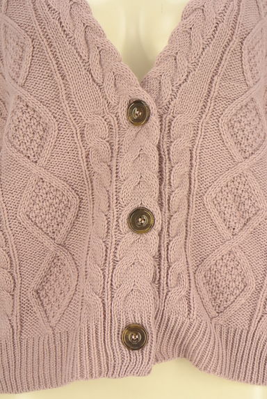 WILLSELECTION（ウィルセレクション）の古着「後ろレースアップケーブル編みニットカーディガン（カーディガン・ボレロ）」大画像４へ