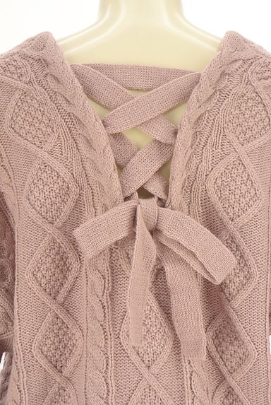 WILLSELECTION（ウィルセレクション）の古着「後ろレースアップケーブル編みニットカーディガン（カーディガン・ボレロ）」大画像５へ