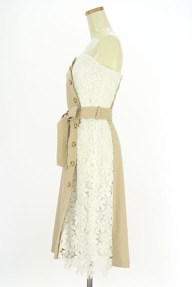 WILLSELECTION（ウィルセレクション）の古着「レース切替ベアトップワンピース（キャミワンピース）」大画像３へ