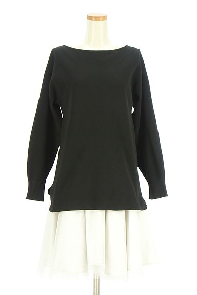 And Couture（アンドクチュール）の古着「ミドル丈ニット+チュールキャミ（ツーピース（ジャケット＋ワンピース））」大画像１へ