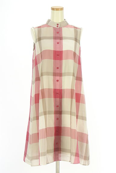 BLUE LABEL CRESTBRIDGE（ブルーレーベル・クレストブリッジ）の古着「ノースリチェック柄ワンピース（ワンピース・チュニック）」大画像１へ