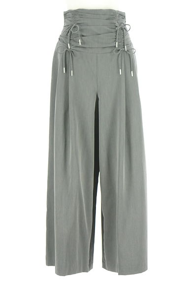 クリックで大画像表示 WILLSELECTION(ウィルセレクション)の古着「ウエストリボン付きギャザーワイドパンツ(パンツ)」大画像1へ