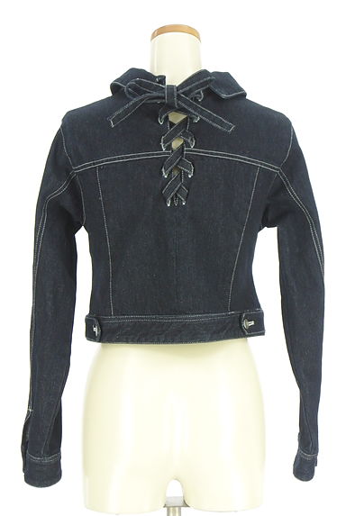 WILLSELECTION（ウィルセレクション）の古着「後ろレースアップワンウォッシュデニムジャケット（ブルゾン・スタジャン）」大画像２へ