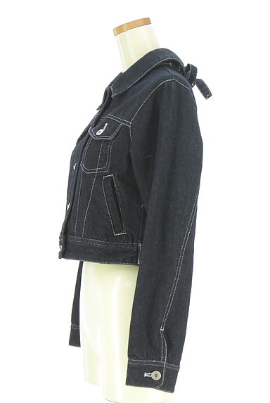 WILLSELECTION（ウィルセレクション）の古着「後ろレースアップワンウォッシュデニムジャケット（ブルゾン・スタジャン）」大画像３へ