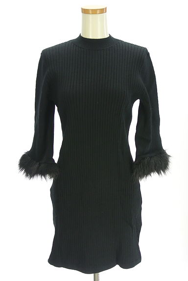 Rady（レディ）の古着「袖ファーリブニットワンピース（ワンピース・チュニック）」大画像１へ