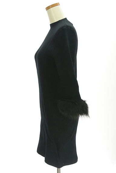 Rady（レディ）の古着「袖ファーリブニットワンピース（ワンピース・チュニック）」大画像３へ