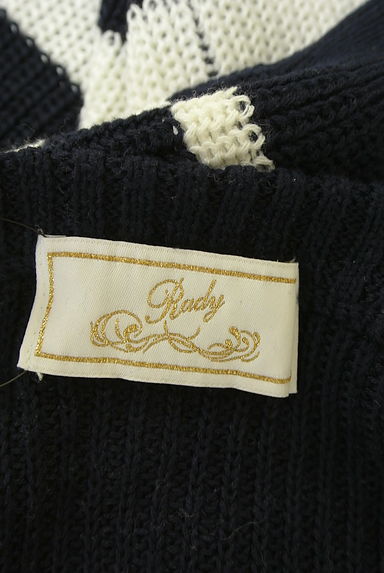 Rady（レディ）の古着「7分袖ボーダー柄ニットトップス（ニット）」大画像６へ