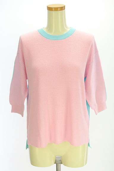 Rady（レディ）の古着「7分袖バイカラーニット（ニット）」大画像１へ