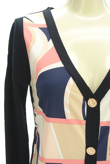 Rady（レディ）の古着「幾何学柄ニットカーディガン（カーディガン・ボレロ）」大画像４へ