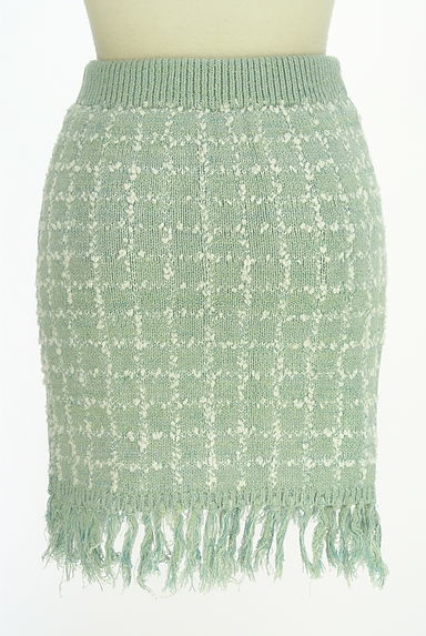 ROYAL PARTY（ロイヤルパーティ）の古着「フリンジニットミニスカート（ミニスカート）」大画像２へ