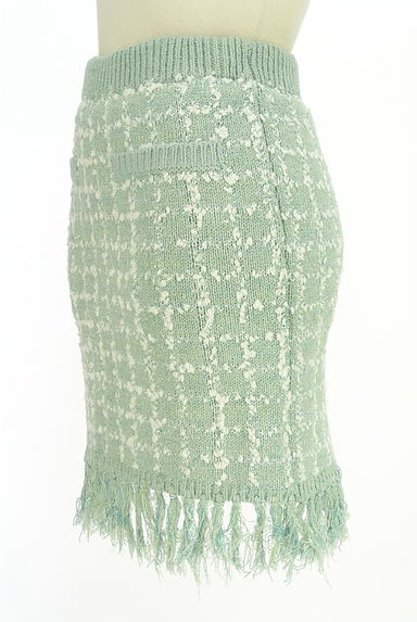 ROYAL PARTY（ロイヤルパーティ）の古着「フリンジニットミニスカート（ミニスカート）」大画像３へ