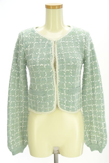 ROYAL PARTY（ロイヤルパーティ）の古着「パール付きニットジャケット（ジャケット）」大画像１へ